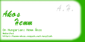 akos hemm business card